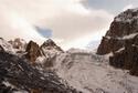 Ala Archa National Park glaciers. Kyrgyzstan Mountains