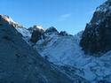 Ala Archa National Park glaciers. Kyrgyzstan Mountains