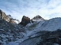 Ala Archa National Park glaciers. Kyrgyzstan Mountains